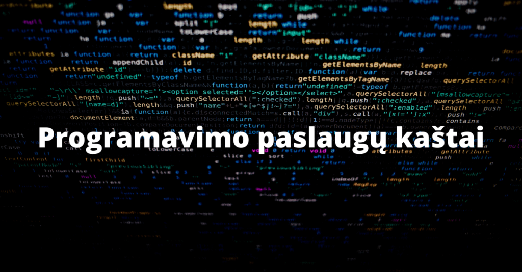 Programavimo paslaugų sudedamosios dalys